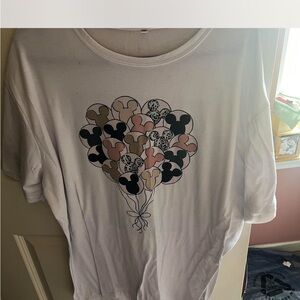 Small Business Made Disney Women's Short Sleeve Tee - White with Mickey Balloons